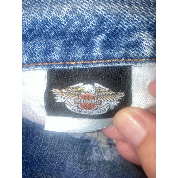 VTG Y2K Harley-Davidson 2RXT-H-DMC  Jeans Men Sz 36x30 Bootcut - Picture 9 of 12